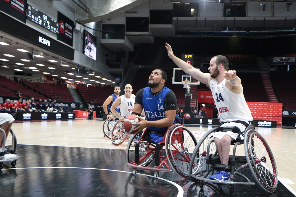 Basket in carrozzina, Mondiali di Ottawa: l’Italia supera gli USA e chiude al primo posto