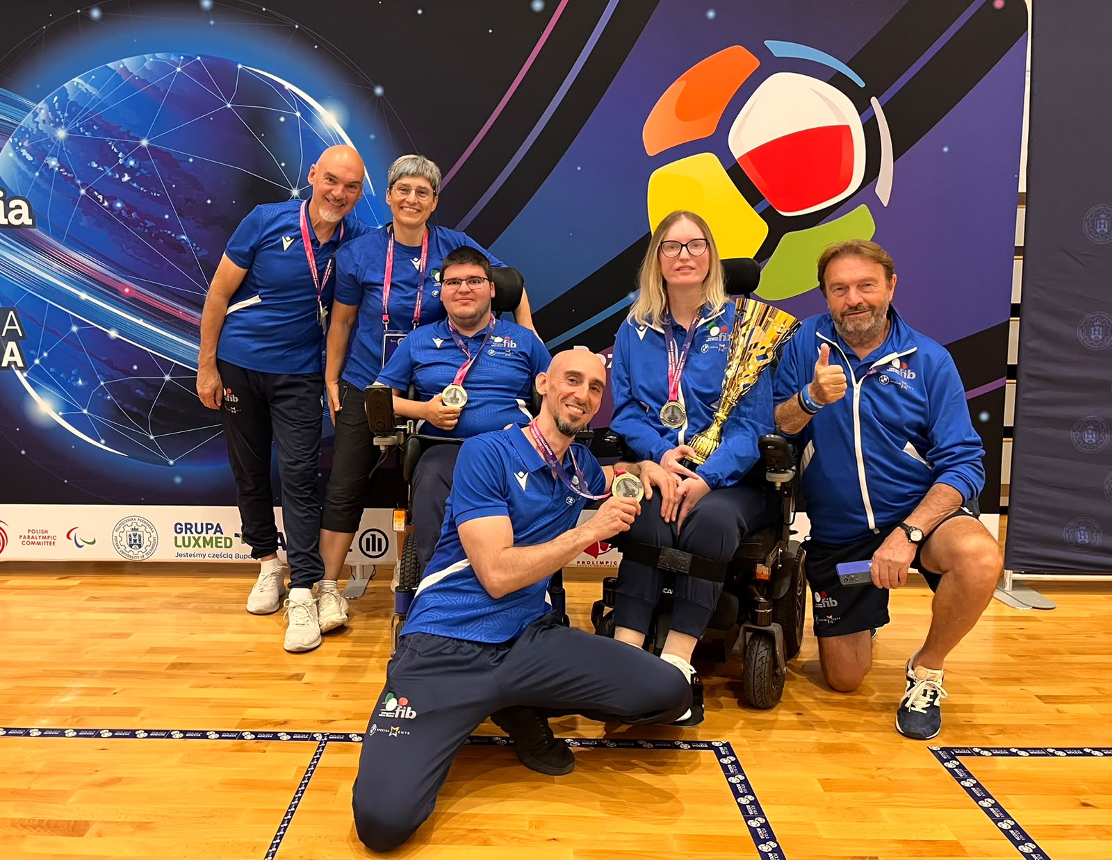 Gabriele Zendron e Michela Favini dopo l'oro vinto nella BC3 al World Challenger di Poznan