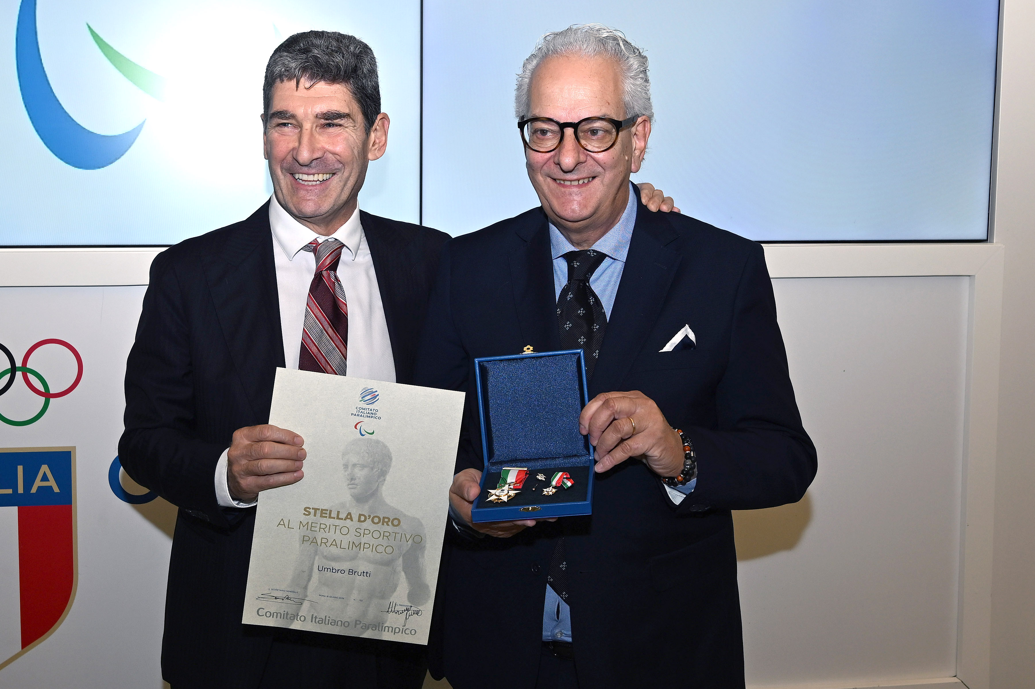 Stella d’Oro al Merito Paralimpico per Umbro Brutti