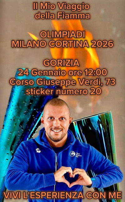 MILANO-CORTINA – Arriva a Gorizia la fiaccola olimpica sostenuta da Lu...