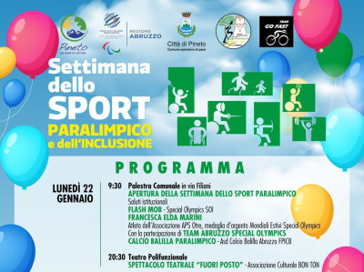 Si apre la Settimana dello Sport Paralimpico e dell'Inclusione