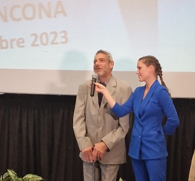 Presidente CIP Marche Luca Savoiardi alla Festa CONI Marche del 16 novembre 2023