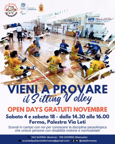 Open Days Sitting Volley - Scuola Fermana