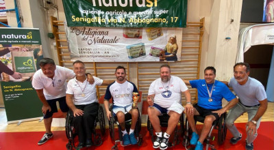 Premiazione Parabadminton al Palapanzini di Senigallia