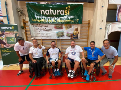 Premiazione Parabadminton al Palapanzini di Senigallia
