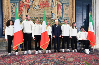 Oggi, al Quirinale, la Cerimonia di riconsegna della Bandiera al Capo dello S...