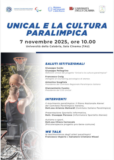 UNICAL E LA CULTURA PARALIMPICA