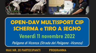 locandina OPEN-DAY CIP VENETO DI SCHERMA E TIRO A SEGNO