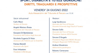 A Pescara grande adesione al convegno Sport, Disabilità e Tutele Giuri...