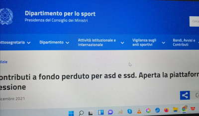 FINO AL 10 DICEMBRE APERTA LA PIATTAFORMA PER I CONTRIBUTI DEL GOVERNO A FOND...
