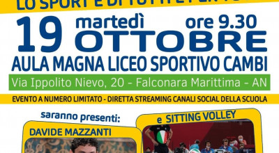 Anche i valori paralimpici nell'evento col campione d'Europa Davide Mazzanti