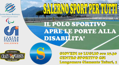 PRONTO UN ACCORDO TRA IL CIP CAMPANIA, IL CSI SALERNO E L'ASD CRAZY GH...