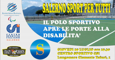 PRONTO UN ACCORDO TRA IL CIP CAMPANIA, IL CSI SALERNO E L'ASD CRAZY GH...