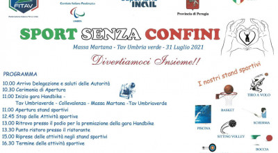 Il 31 luglio al Tav Umbriaverde una giornata di Sport senza confini