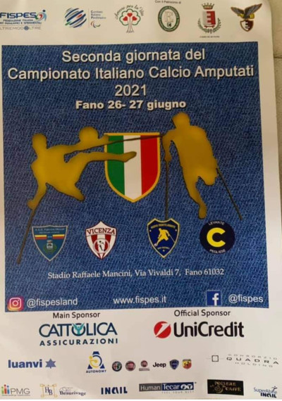 A Fano la seconda giornata del Campionato Italiano di Calcio Amputati