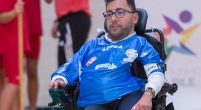 I powerchair sport sul palco di Sanremo