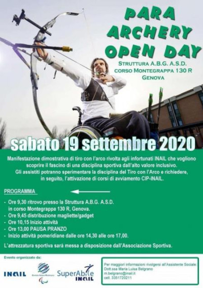 Tiro con l'arco: a Genova l'evento Para Archery Open Day