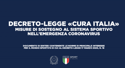 Sport e Salute SPA: tutti i dettagli del Decreto Cura Italia