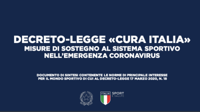 Sport e Salute SPA: tutti i dettagli del Decreto Cura Italia