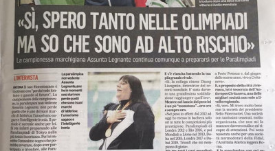 Corriere Adriatico consueta pagina quindicinale dedicata agli Sport Paralimpi...
