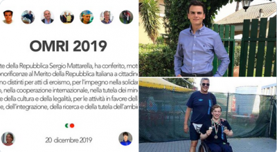 Il Presidente della Repubblica conferisce l'Onorificenza al Merito a due atle...