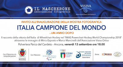 Mostra fotografica hockey in carrozzina di Visiva Onlus Ancona
