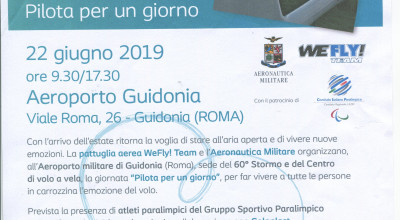 PILOTA PER UN GIORNO AEROPORTO DI GUIDONIA 22 GIUGNO 2019