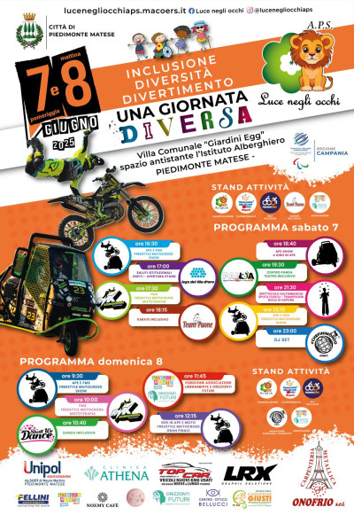 Una Giornata Diversa, Piedimonte Matese (Ce) 7-8 giugno 2025