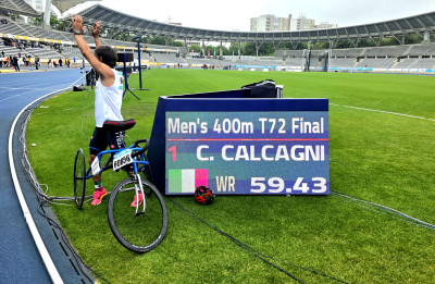 Atletica: record del mondo per Calcagni sui 400 mt T72