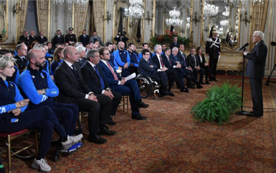 La nazionale di scherma paralimpica ricevuta al Quirinale