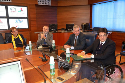 Luca Pancalli con Angelo Borrelli, Capo della Protezione Civile, per il rinno...