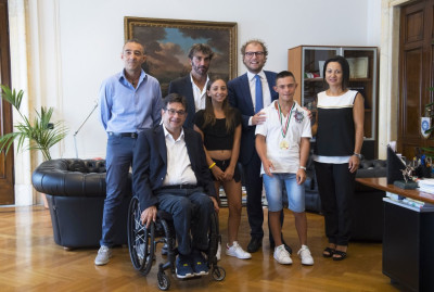 Il nuotatore FISDIR Valerio Catoia premiato dal Ministro per lo Sport Luca Lotti
