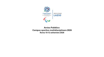 Avviso Pubblico per l'adesione al Campus sportivo multidisciplinare CIP...