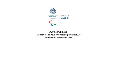 Avviso Pubblico per l'adesione al Campus sportivo multidisciplinare CIP...