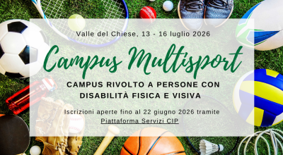 Campus Multisport 2026 di Avviamento allo Sport Paralimpico per persone con d...
