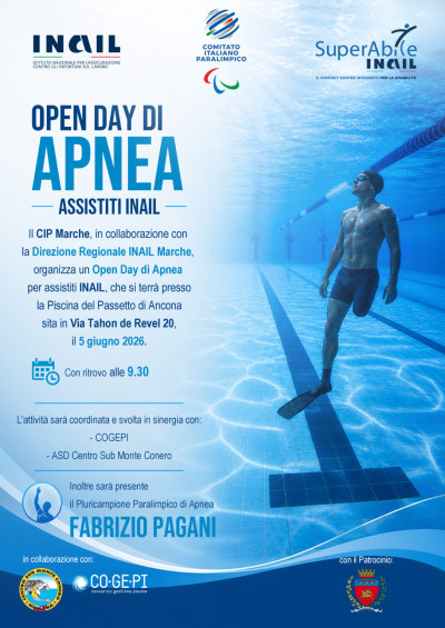 Apnea: ad Ancona un open day di avvicinamento alla disciplina paralimpica