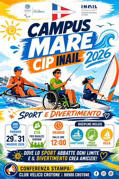 GIOCHI SENZA BARRIERE 2026 - CAMPUS MARE CIP - INAIL