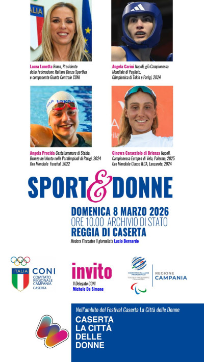 Sport e Donne, Caserta 8 marzo 2026