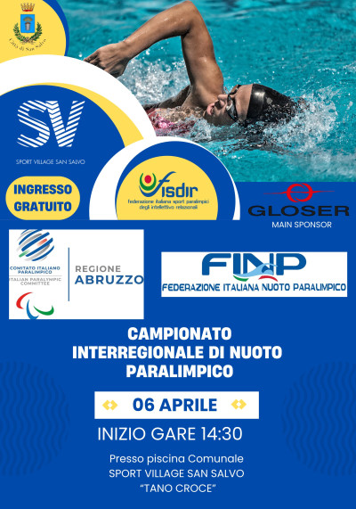 Campionato interregionale di Nuoto Paralimpico FINP e FISDIR a San Salvo