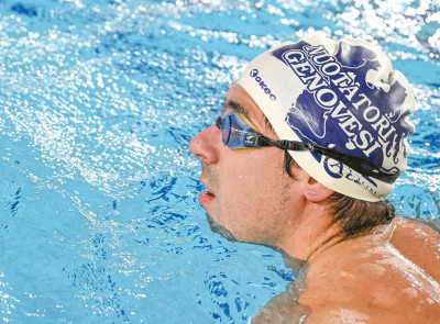 Giovanni Sciaccaluga, bronzo nei 400 sl