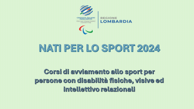 Manifestazione di interesse per la partecipazione al progetto Nati per lo Sp...