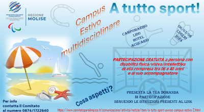 A TUTTO SPORT!- Avviso Campus Estivo