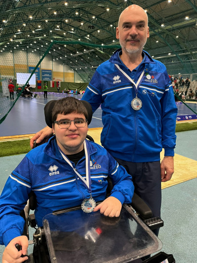 Gabriele Zendron con il tecnico