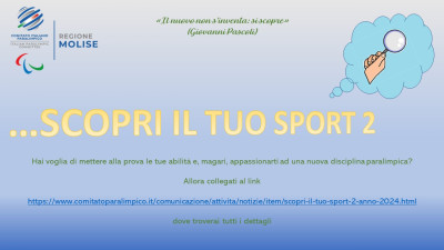 SCOPRI IL TUO SPORT 2- Anno 2024