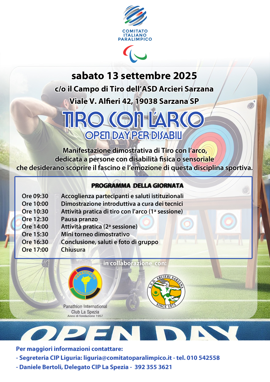 Archery Open Day | Italian Paralympic Committee – Sarzana