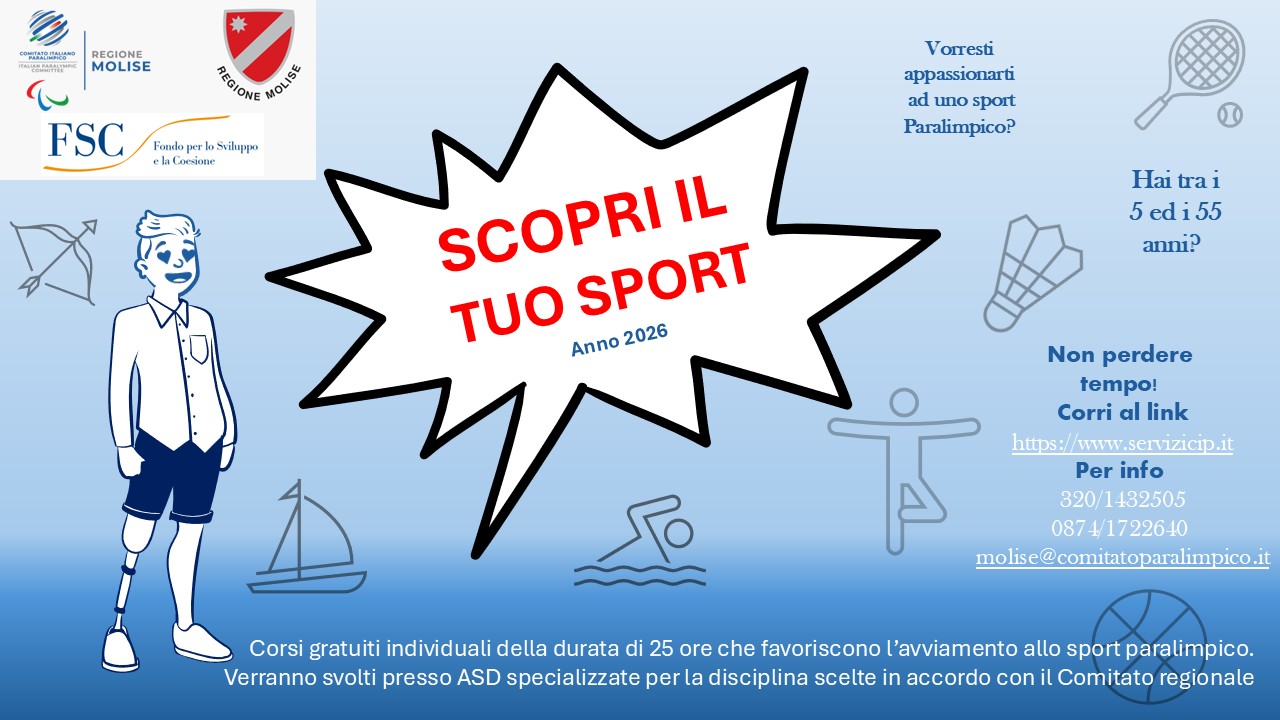 Locandina SCOPRI IL TUO SPORT 