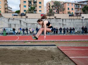 Il salto di Agnese Spotorno ai campionati regionali Fispes/Fisdir a Villa Gentile a Genova