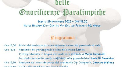 Cerimonia di Consegna delle Onorificenze Paralimpiche, Napoli 29 novembre 2025