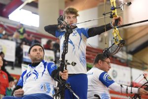 Arcieri delle Alpi (Bonacina, Gattuso, Grtella) oro compound a squadre