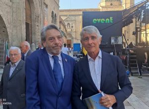 Presidente CIP Marche Luca Savoiardi e Ministro dello sport e dei giovani Andrea Abodi
